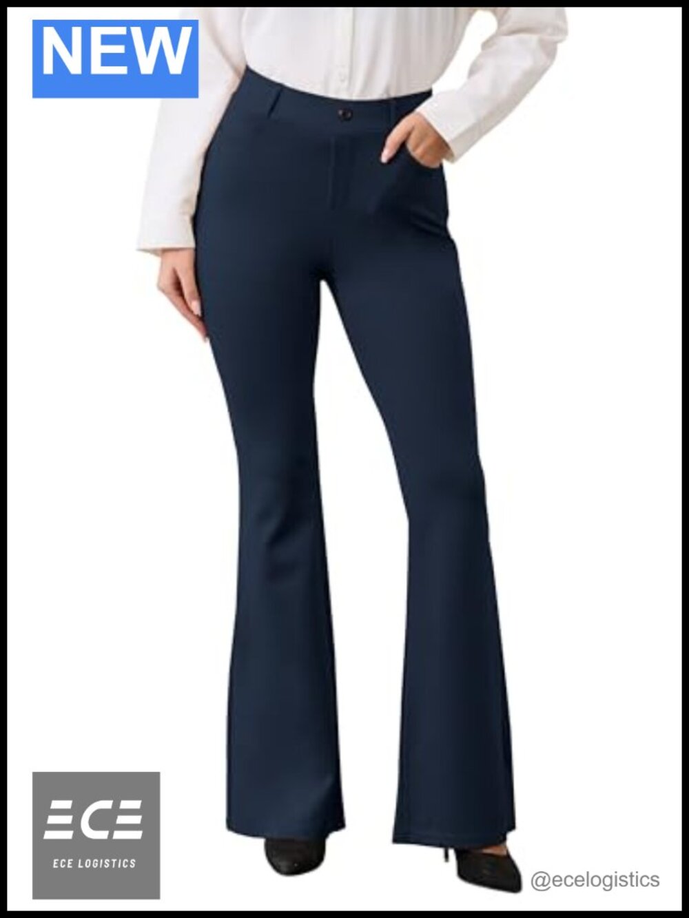 Women's High Rise Flare Yoga Dress Pants Pull On Boot Cut Work Office Trousers
